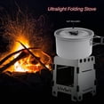 thumbnail image 3 of TFixol Lixada Poêle de Camping Portable en Titane Noir avec Pochette, Conception Écoénergétique à Combustion au Bois pour la Randonnée avec Sac à Dos et la Survie, 3 of 7