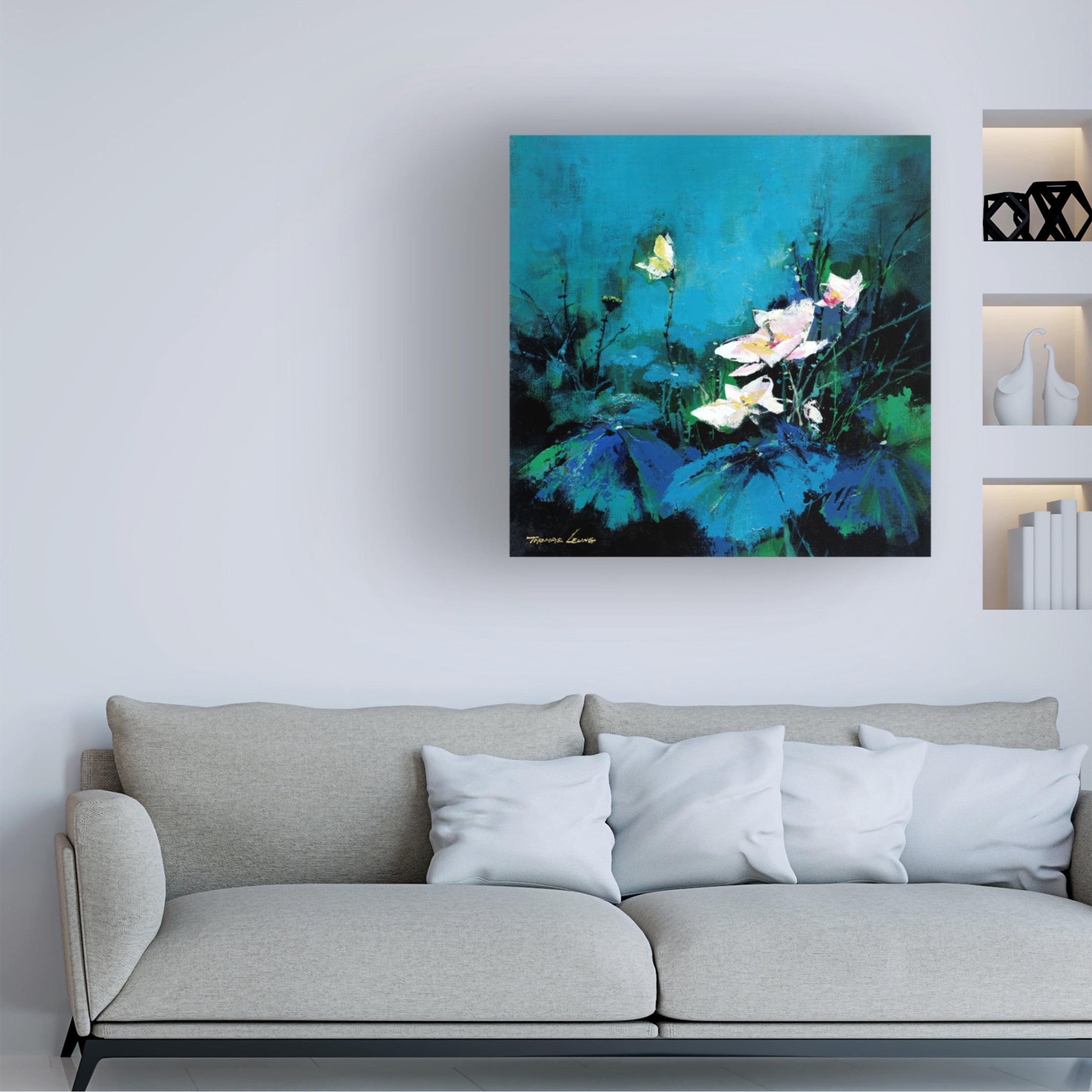 Canvas Wall Art - Thomas Leung 'Lotus Scent' Wall Art for Living Room, Bedroom, or Office Décor by Trademark Fine Art - 24 x 24 Inches