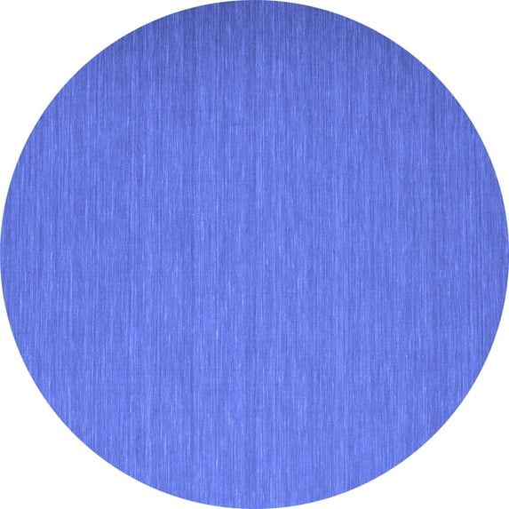 Ahgly Company Indoor Round Abstract Blue Contemporary Area Rugs, 7' Round