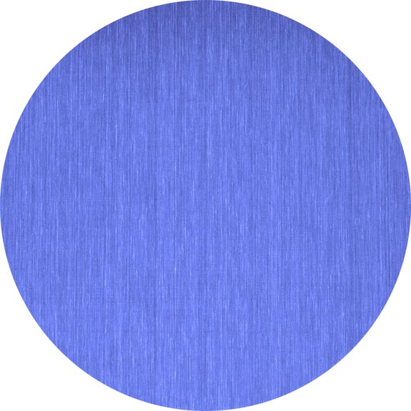 Ahgly Company Indoor Round Abstract Blue Contemporary Area Rugs, 3' Round