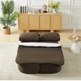 thumbnail image 5 of MAYEERTY Convertible Plush Sofa Bed, Modern Folding Compression Sleeper Couch for Living Room, 75*41*26"Dark Brown, 5 of 16