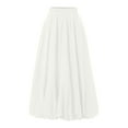 thumbnail image 4 of Women's Casual Elastic Waist Midi Skirt - Solid Color Versatile Stretch for Summer Spring Fall Daily Vacation, 4 of 8
