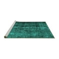 thumbnail image 2 of Ahgly Company Machine Washable Indoor Rectangle Abstract Turquoise Blue Contemporary Area Rugs, 2' x 3', 2 of 4