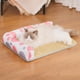 thumbnail image 5 of Cama para perros con autoenfriamiento para mascotas de verano, sofá cama duradero para perros y gatos, cama de ratán fresca y acogedora para cachorros y gatos con base antideslizante, 5 of 5