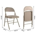thumbnail image 6 of COSCO Premium Fabric Padded Metal Folding Chair, Double Braced, Antique Linen, 4-Pack, 6 of 10
