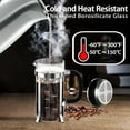 thumbnail image 3 of French Press Coffee Maker 304 Stainless Steel Coffee Press,with 4 Filters System, Heat Resistant Thickness Bosilicate French Press Glass, BPA-Free Brewed Tea Pot Coffee Plunger(Copper 12oz), 3 of 4