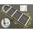 Marine Aluminum Boarding Ladder – 3-Step, Foldable Hook, For Boats & Docks, White-1108620
