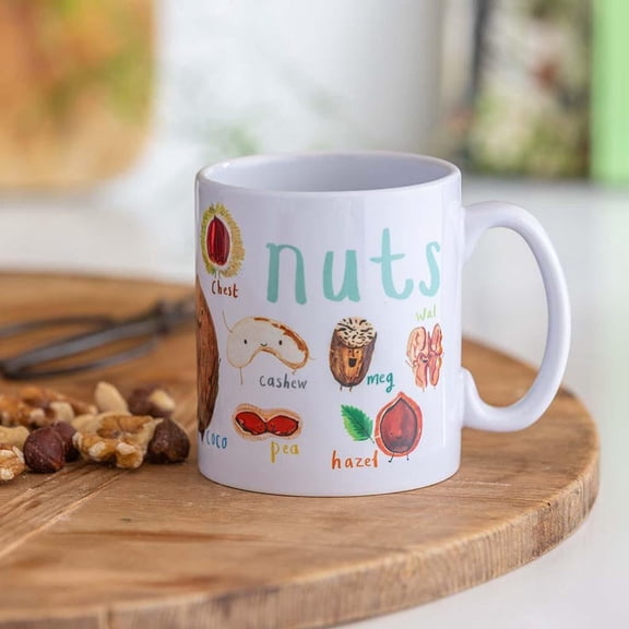 Nuts Ceramic Mug, Ceramic Mug 15Oz