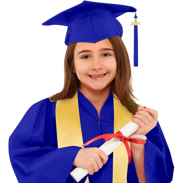 Kids Graduation Robe Graduation Cap and Gown Two Pieces Outfits Sets Graduation Photography Outfit Size 8-9 Years Kids Clothing