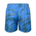 DOSAU Mens Beach Shorts Summer Quick Dry with Mesh Lining Print Loose
