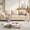 Apricot, variant on BLAZANT 89" Extra Deep Seats Oversize, Wide Corduroy Fabric 3 Seater Sofa for Living Room, Modern Couch and Sofa, Comfy Armrests and Seats and Backrests, Easy Installation,Brown