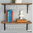 thumbnail image 4 of PIPE DECOR 24 in. Live Edge Wood Shelf Boulder Black 2 Pack (Wood Only), 4 of 9