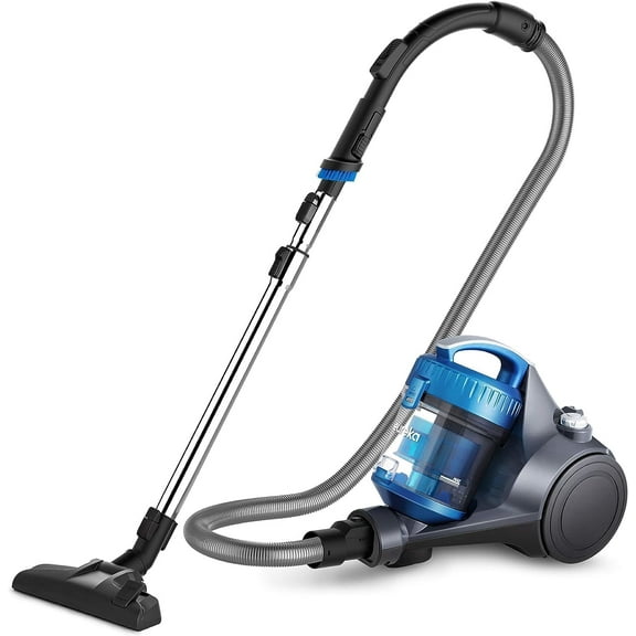 WhirlWind Bagless Canister 2.5L Vacuum Cleaner Lightweight Vac for Carpets and Hard Floors NEN110A Blue