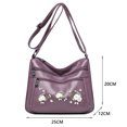 thumbnail image 4 of Bolso bandolera de flores bordadas para mujer Bolso multicapa con cremallera púrpura Ndcxsfigh Para Estrenar, 4 of 4