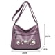 thumbnail image 3 of Bolsa bandolera de flores bordadas para mujer Bolsa multicapa con cremallera (púrpura) Ndcxsfigh Para Estrenar, 3 of 3