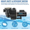 thumbnail image 3 of Doheny’s Inground Pool Pump, 1.5 HP, 115/230V, 97 GPM, Self-Priming, Heavy-Duty, Energy Efficient, 3 of 9