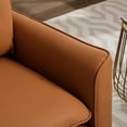 thumbnail image 6 of Jopath 2Pcs Leather Upholstered Accent Chair, Retro Light Luxury Single Casual Sofa Chair for Living Room Bedroom Office and Reading Room Brown, 6 of 9
