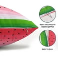 thumbnail image 5 of Summer Lumbar Pillow Covers 12x20 Inch Set of 2 Watermelon Decorative Throw Pillows Green Red Stripes Pillow Cases Farmhouse Home Decor for Cushion Couch Sofa Outdoor, 5 of 6