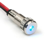 PLUG-N-PLAY Instrument Cluster LED Indicator Light Dash Bulbs (Silver Bezel, Blue LED)