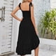 thumbnail image 3 of Robe À Enfiler Vestido de mujer A-Line Vestido sin mangas con cuello cuadrado Maxi para cóctel (Negro M) Ygjytge para Mujer Negro T S, 3 of 7
