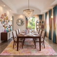 thumbnail image 6 of Kokia 9'x12' Washable Modern Abstract Area Rug, Pink Orange Ombre Soft Non Slip Rug for Living Room Bedroom Dining Room, 6 of 7