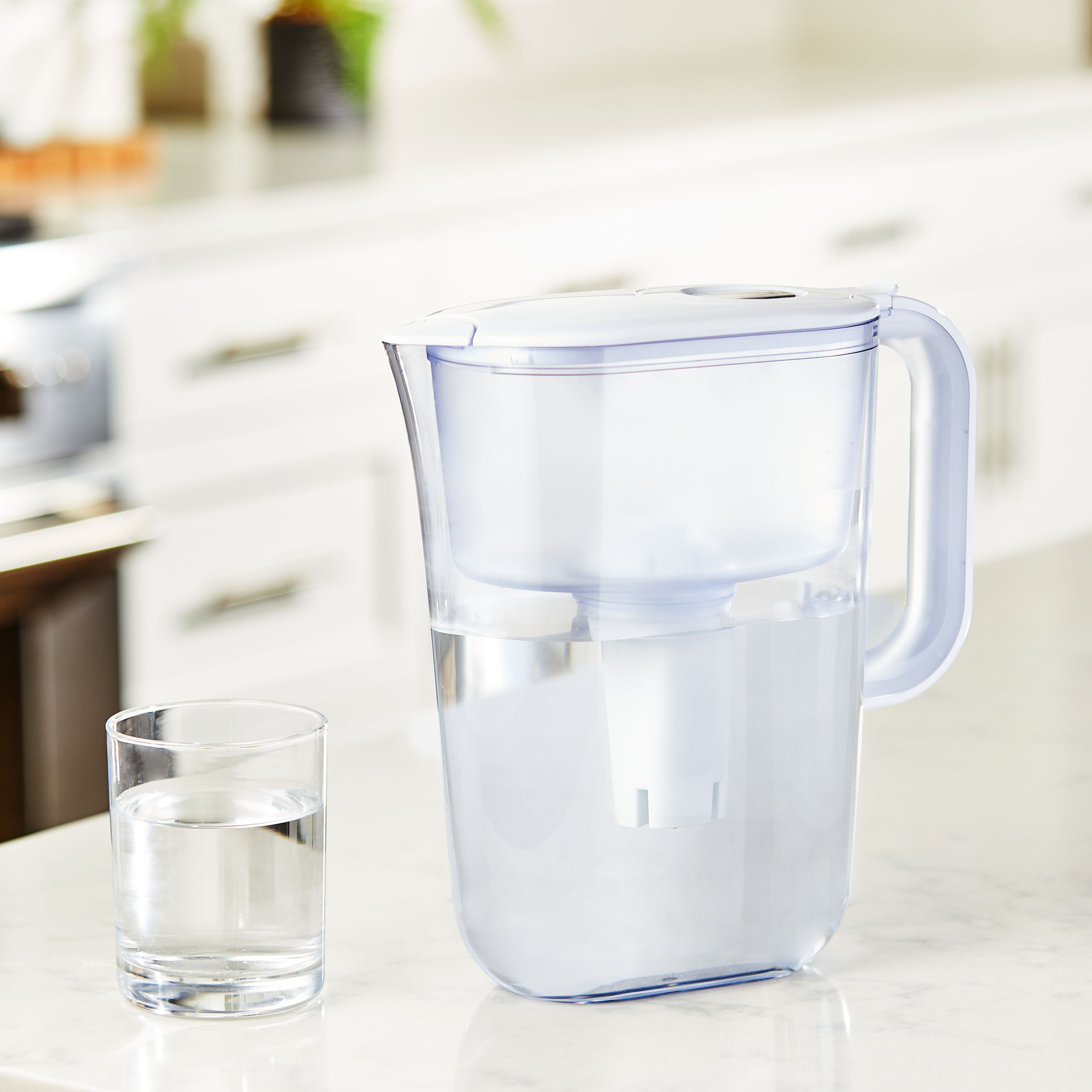 Great Value 7-Cup Water Filter Pitcher, White photo 2