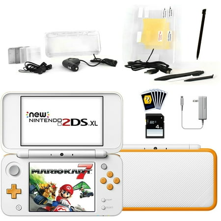New Nintendo 2DSXL with Mario Kart 7 in White with Accessories Kit