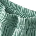 thumbnail image 5 of SWSMCLT Women's Pleated Skirt Chiffon Swing Elastic Smocked Shirred Waist Long A Line Tulle Skirts High Waisted Flowy Light Green One Size, 5 of 5