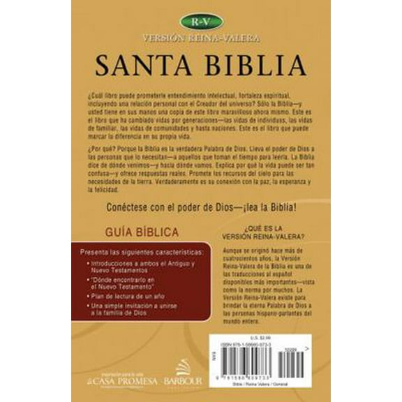 Pre-Owned Santa Biblia-RV-1909 (Paperback) 1586609734 9781586609733