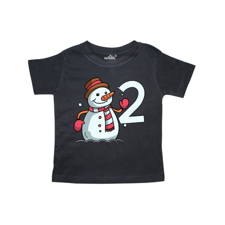 

Inktastic 2nd Birthday Snowman Gift Toddler Boy or Toddler Girl T-Shirt