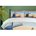 thumbnail image 4 of Ambesonne Windmill Duvet Cover Set, Icy Dutch River Sunset, 2-Calking, Pale Blue Peach, 4 of 7