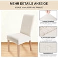 thumbnail image 5 of 4 piezas Fundas para sillas (beige), funda elástica para silla de comedor, protector de silla moderno, lavable para decoración, fiestas, banquetes, oficina, hotel, 5 of 5