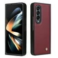 thumbnail image 6 of Elehold PU Leather Case for Samsung Galaxy Z Fold 4 7.6 inch Ultra Slim Luxury Leather and Soft TPU with Shockproof Lens Screen Protection Support Wireless Charging Phone Cover Folding Caser,Winered, 6 of 8