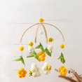 thumbnail image 4 of Campana de cama tejida a mano con forma de abeja y diseño de flor de estilo nórdico, campana de cama con forma de abeja para cuna, colgante para habitación de niños, campana de viento, 4 of 4
