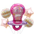 thumbnail image 1 of Set de globos para baby shower con diseño de niña, 5 piezas, revelador de género, 1 of 1