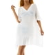 thumbnail image 3 of SAYOO Vestido de Mujer, Cuello en V, Sólido, con Volantes, Suelto, de Verano, Casual, Vestido de Playa SAYOO Sexy, 3 of 9