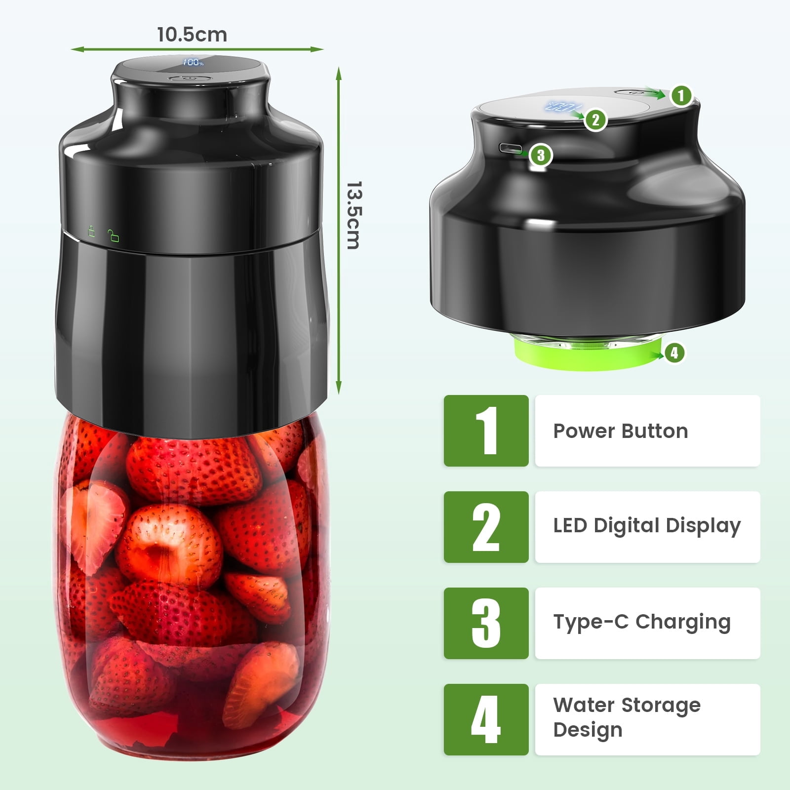 Electric Mason Jar Vacuum Sealer Kit,Jar Vacuum Sealer for Canning Jars-3 in 1 Sealer Compatible with Wide & Regular Mason Jars/Vacuum Bags/Seal Containers for Food Storage (Black)