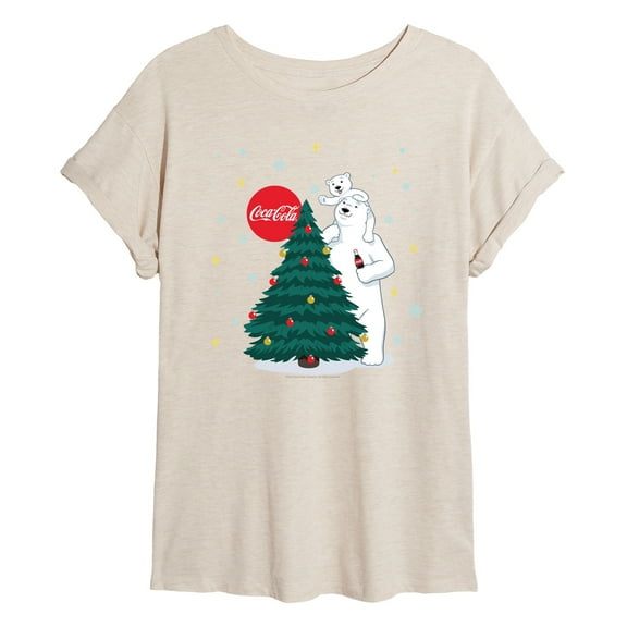 Coca-Cola - Christmas Tree - Juniors Ideal Flowy Muscle T-Shirt