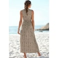 thumbnail image 3 of LASCANA Women's Wrap Look Maxi Dress Smocking, 3 of 5