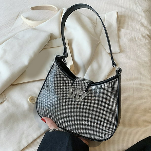 Bolso bandolera para mujer Color Clash PU Bolso de hombro Bolso de mano Bolso para axilas Bolso de compras
