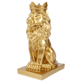 thumbnail image 3 of Estatua abstracta de león con corona para el hogar, la oficina, el bar, la fe masculina, escultura de resina, artesanías, adornos de arte animal, decoración, oro, 3 of 4