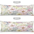 thumbnail image 4 of Floral Body Pillow Cover 20"x54" Pillow Case Colorful Flowers Blossoms Spring Florals Long Pillow Cases Protector with Zipper Decorative Soft Bedding Pillowcase Rectangle Cushion Covers for Bed,Couch, 4 of 5