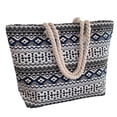 thumbnail image 1 of Bolso de playa Bolsos de playa Bolsos de mano para mujer Bolso de mano de lona bohemio a rayas para mujer con cierre de cremallera, utilitario, impermeable, estético Bolsos de playa, 1 of 6