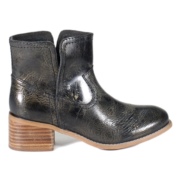 Diba True Womens Walnut Grove Metallic Round Toe Pull On Casual Boots Ankle Mid Heel 2-3"