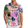 thumbnail image 1 of PMUYBHF Chemise à Manches Courtes Imprimée 3D Mode Sequins Mardi pour Hommes 9649 m, 1 of 5