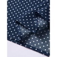 thumbnail image 5 of Navy Blue Polka Dot Short Sleeve Collared Shirt Dress, A-Line Maxi Dress For Women, 5 of 6
