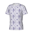 thumbnail image 3 of Yiaed Bouquet and Lavender Flowers Print Mens Short Sleeve Tight Fit T-Shirt, Crewneck Casual Tee-Large, 3 of 5