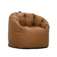 Big Joe Milano Bean Bag Chair with Vibe, Caramel Montana Leather
