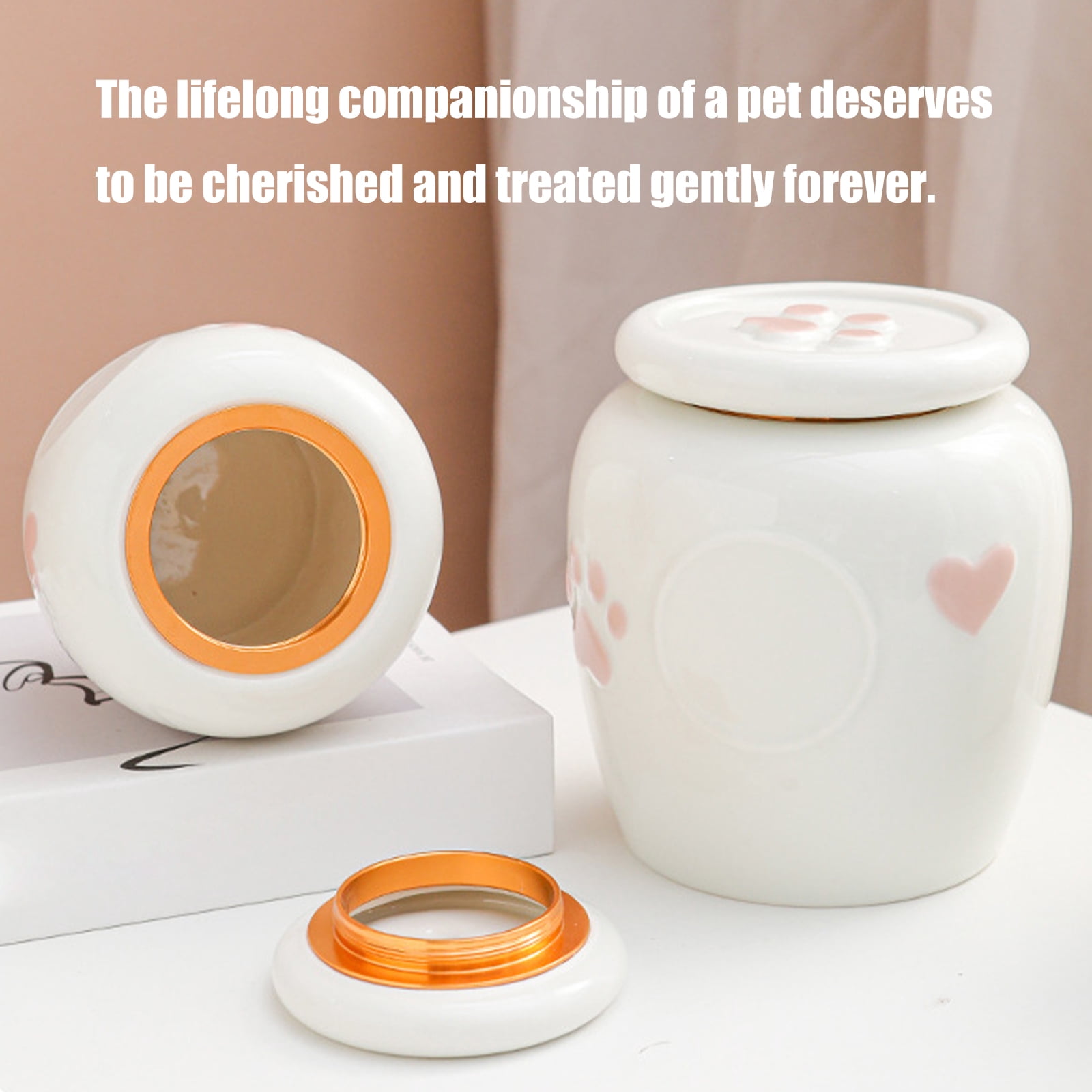 Handcrafte Ceramic Pet Urn Waterproofs for Ashes Memorial Display Home or Garden Suitable