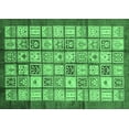thumbnail image 1 of Ahgly Company Indoor Rectangle Abstract Emerald Green Modern Area Rugs, 4' x 6', 1 of 4